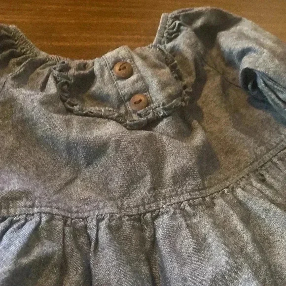 Girls denim ruffle dress - Picture 2 of 3